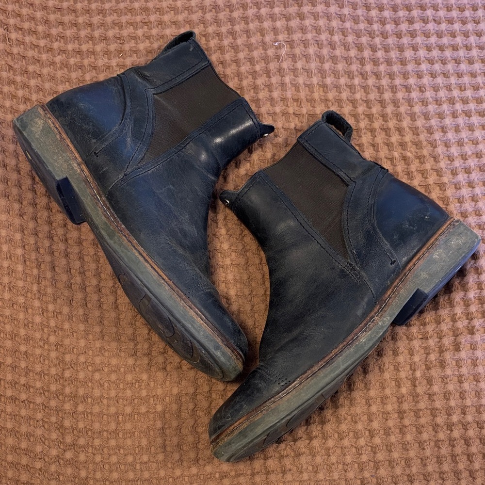 Men's olukai makaloa Black Leather Chelsea Boots